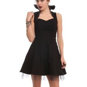Disney Maleficent High Collar Black Dress M